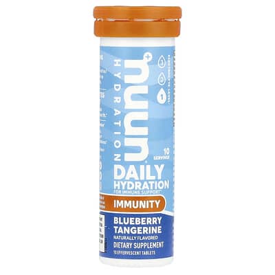 Nuun шипучие таблетки для гидратации и иммунитета, Blueberry Tangerine, 10 шт