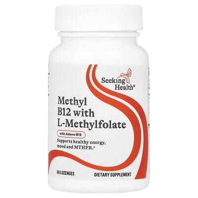 Seeking Health метильный B12 с L-метилфолатом, 60 пастилок