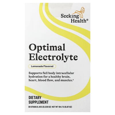 Optimal Electrolyte, лимонад, 30 стиков, 0.229 oz (6.49 g) каждый