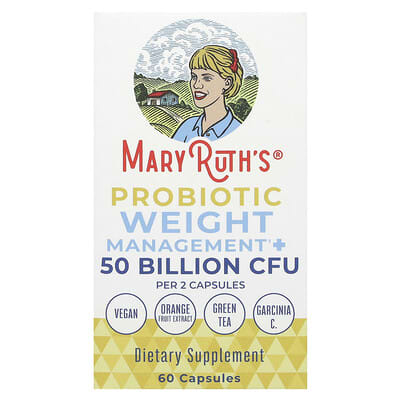 MaryRuth's Probiotic Weight+ Management, 50 Billion CFU, 60 капсул