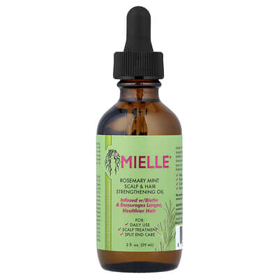 Укрепляющее масло для кожи головы и волос, розмарин и мята, 2 fl oz (59 ml)