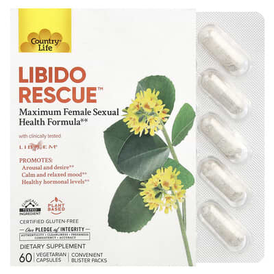 Country Life Libido Rescue™, 60 вегетарианских капсул