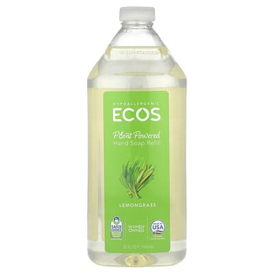 Ecos®, жидкое мыло для рук, лемонграсс, 32 fl oz (946 ml)