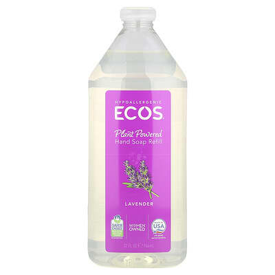 Ecos®, Plant Powered Hand Soap Refill, Lavender, 32 fl oz (946 ml)