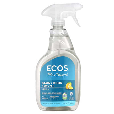 Ecos® Средство для удаления пятен и запахов на растительной основе, Lemon, 22 fl oz (650 ml)