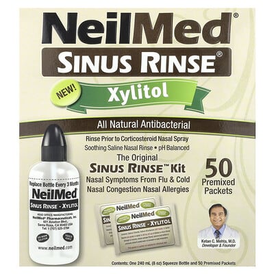 Sinus Rinse®, ксилит, набор для промывания пазух, комплект из 2 предметов