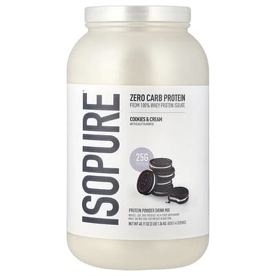 Протеиновый порошок Isopure Zero Carb Cookies & Cream 3 lb