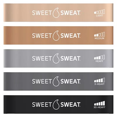 Sweet Sweat® Мини фитнес-резинки, 5 штук