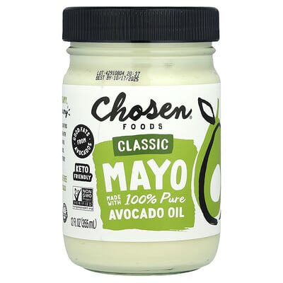 Классический майонез на 100% чистом масле авокадо, 12 fl oz (355 ml)