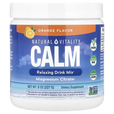 Natural Vitality MAXCALM®, расслабляющий напиток, апельсин, 8 oz (227 g)