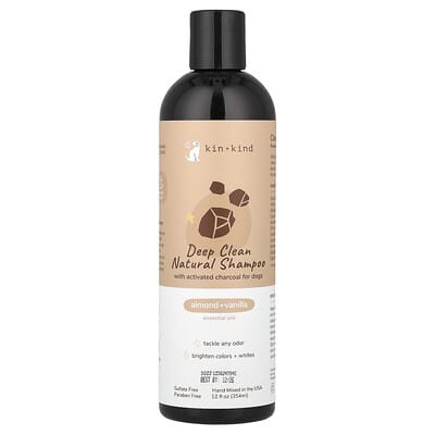 Натуральный шампунь глубокой очистки для собак, миндаль + ваниль, 12 fl oz (354 ml)
