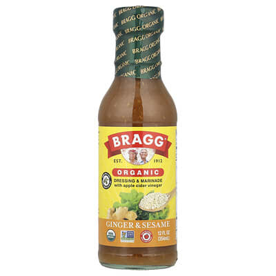 Заправка и маринад Organic Dressing & Marinade с яблочным уксусом, имбирем и кунжутом, 354 мл