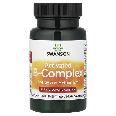 Активированный B-комплекс Swanson Vitamins, 60 веганских капсул