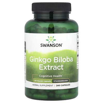 Экстракт Ginkgo Biloba, 60 mg, 240 капсул