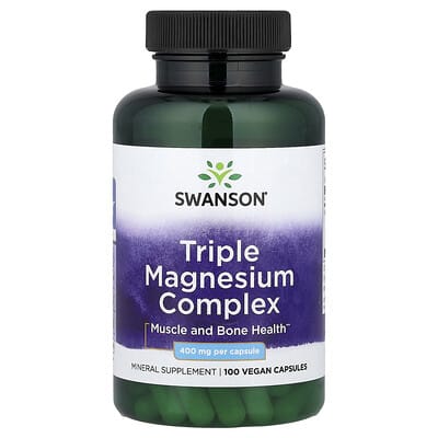 Тройной магниевый комплекс, 400 mg, 100 веганских капсул