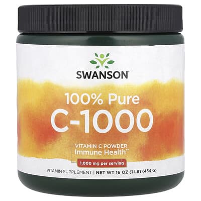 100% Pure C-1000, Vitamin C Powder, 16 oz (454 g)