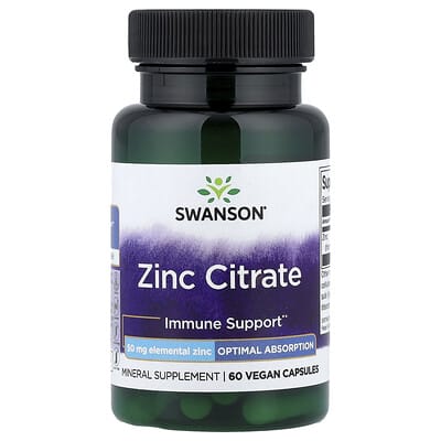 Zinc Citrate, 50 mg, 60 капсул
