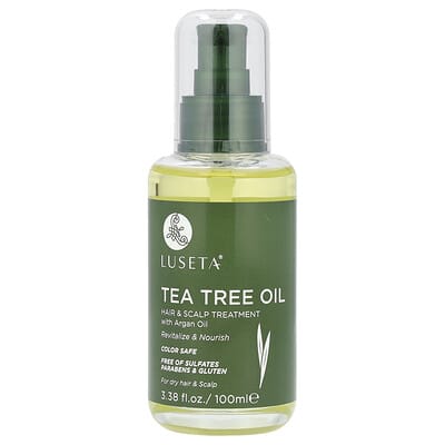 Tea Tree Oil, Hair & Scalp Treatment With Argan Oil, 3.38 fl oz (100 ml)