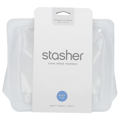 Силиконовый пакет для хранения Stand-Up Mega, прозрачный, 104 fl oz (3.07 L)