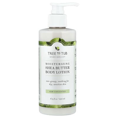 Shea Butter Moisturizing Body Lotion, For Dry, Sensitive Skin, Raw Unscented , 8.5 fl oz (250 ml)