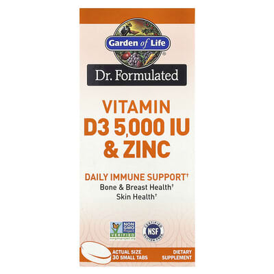 Vitamin D3 & Zinc, 30 Small Tabs