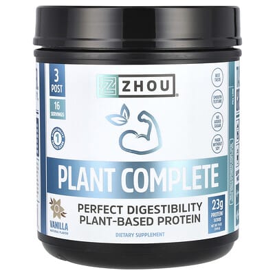 Растительный протеин Zhou Nutrition Plant Complete Vanilla 19 oz (544 g)