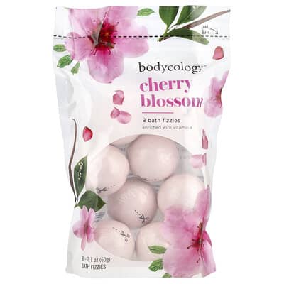 Шипучие бомбочки для ванны Bodycology Cherry Blossom, 8 шт, 2.1 oz (60 g)