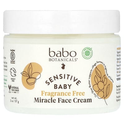 Sensitive Baby Miracle Face Cream, Fragrance Free, 2 oz (57 g)