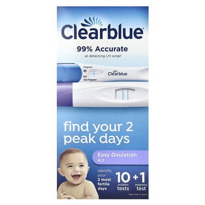 Набор для овуляции Clearblue Easy Ovulation Kit, 10 тестов на овуляцию + 1 тест на беременность