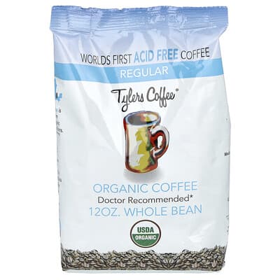 Органический кофе Tylers Coffees Whole Bean, Regular, 12 oz