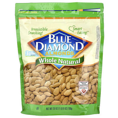 Blue Diamond миндаль, цельный натуральный, 25 oz (709 g)