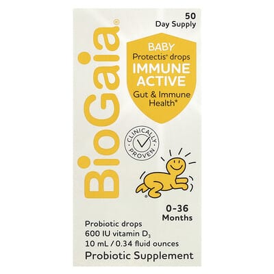Капли Baby Protectis, Immune Active, 0-36 месяцев, 0.34 fl oz (10 ml)