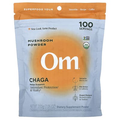 Грибной порошок, чага, 7.05 oz (200 g)
