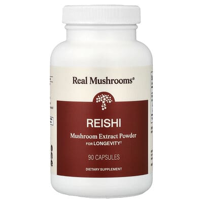 Reishi, порошок экстракта грибов, 90 капсул (500 mg на капсулу)