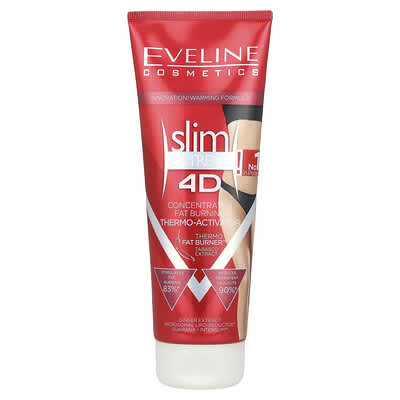 Eveline Cosmetics Slim Extreme 4D термоактиватор для сжигания жира, 8.8 fl oz (250 ml)