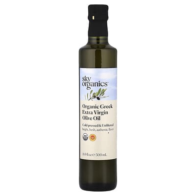 Органическое оливковое масло Extra Virgin, 16.9 fl oz (500 ml)