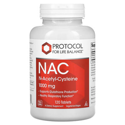 Protocol for Life Balance NAC, 1,000 mg, 120 таблеток
