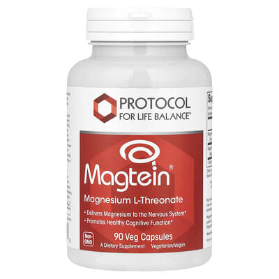 Magtein®, магния L-треонат, 90 вегетарианских капсул