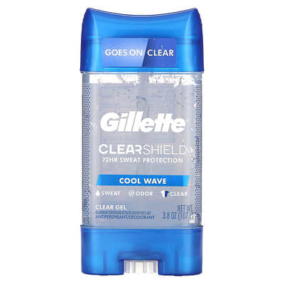 Clear Shield, Antiperspirant Deodorant, Clear Gel, Cool Wave, 3.8 oz (107 g)