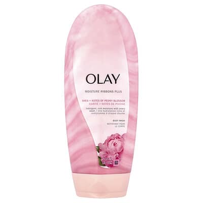 Moisture Ribbons Plus Body Wash, Shea + Notes of Peony Blossom, 18 fl oz (532 ml)