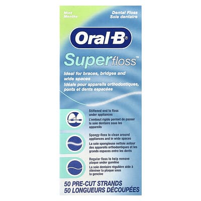 Super Floss™, Mint, 50 Pre-Cut Strands