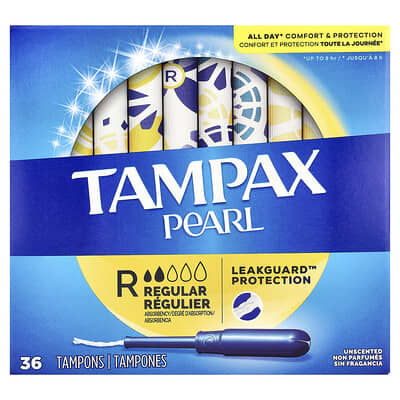 Pearl, Regular, Unscented, 36 тампонов