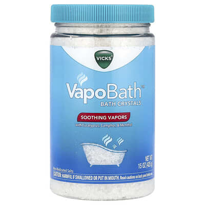 Vicks VapoBath™ кристаллы для ванны, Soothing Vapors, 15 oz (425 g)