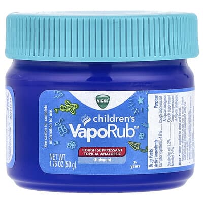 Children's VapoRub™, Ointment, Cough Suppressant, 2+ Years, 1.76 oz (50 g)