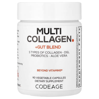 Codeage Multi Collagen + Gut Blend, 90 вегетарианских капсул