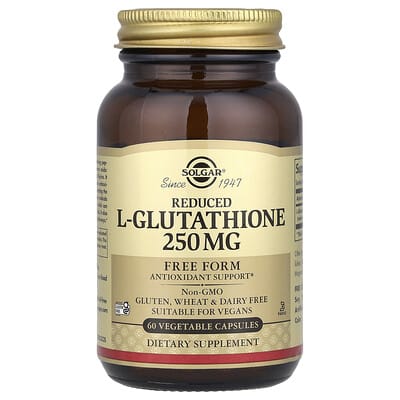 Reduced L-Glutathione, 250 mg, 60 вегетарианских капсул