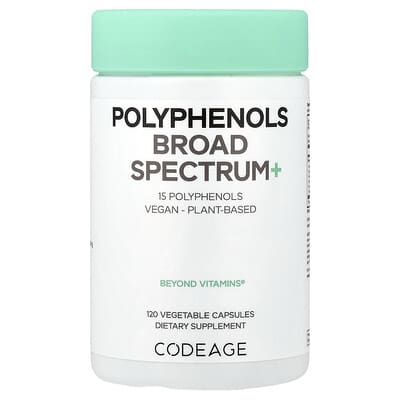 Полифенолы Broad Spectrum+, 120 растительных капсул