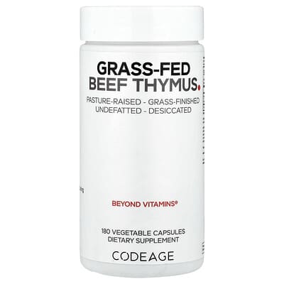 Говяжий тимус Grass Fed Beef, 180 капсул