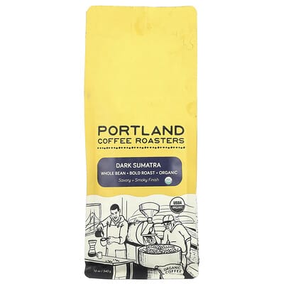 Кофе Organic Coffee, Dark Sumatra, Whole Bean, Bold Roast, 12 oz (340 g)