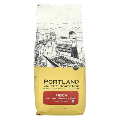 Кофе Organic Coffee, цельное зерно, темная обжарка, French, 2 lbs (907 g)